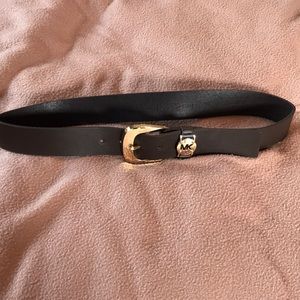 Brown leather Michael Kors belt